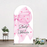 Lofaris Fairy Tale Pink Bow Tie Baby Shower Arch Backdrop